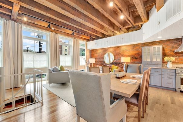 Dining room, Interior, Kitchen, Living room, Stone Walls, Wooden Beams, Wooden Ceilings, Wood Texture Flooring