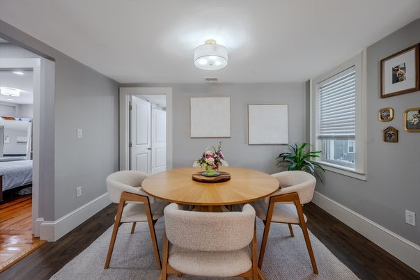 Dining room, Interior, Wood Texture Flooring