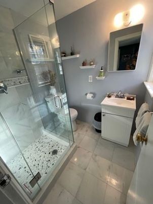 Bathroom, Glass Shower, Interior