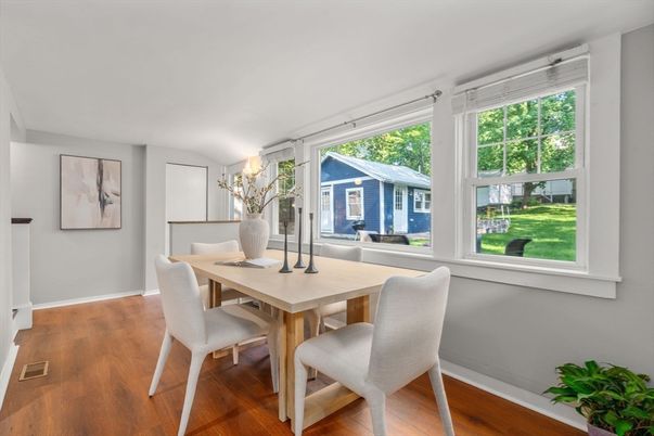 Dining room, Interior, Wood Texture Flooring