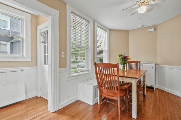 Dining room, Interior, Wood Texture Flooring