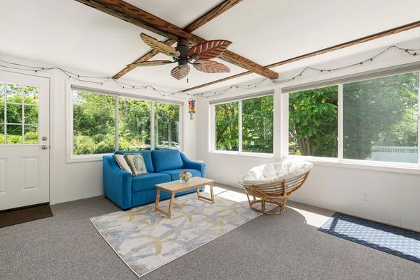 Interior, Living room, Sun Room, Wooden Beams