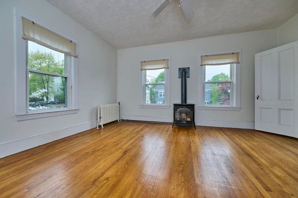 Empty room, Fireplace, Interior, Wood Texture Flooring