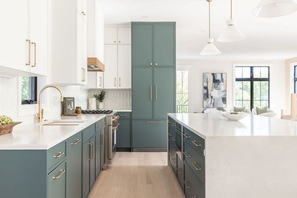 Interior, Kitchen, Pendant Lights, Wood Texture Flooring
