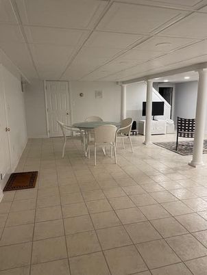Dining room, Fireplace, Interior, Recessed Lighting