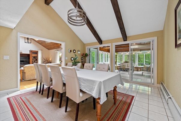 Dining room, Interior, Wooden Beams