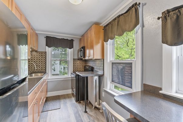 Interior, Kitchen, Wood Texture Flooring