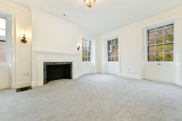 Empty room, Fireplace, Interior