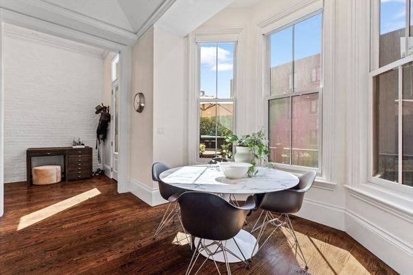 Dining room, Interior, Wood Texture Flooring