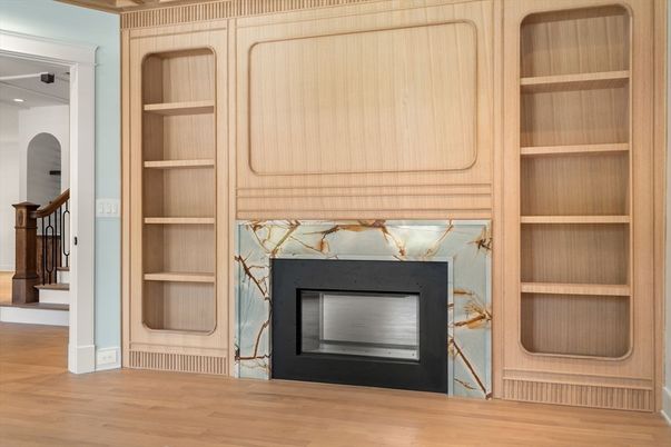 Fireplace, Interior, Wood Texture Flooring