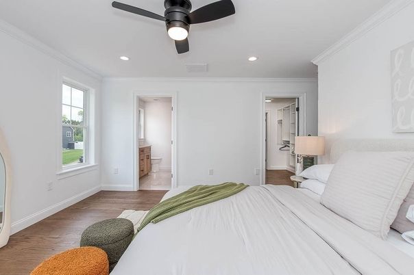 Bathroom, Bedroom, Interior, Recessed Lighting, Wood Texture Flooring