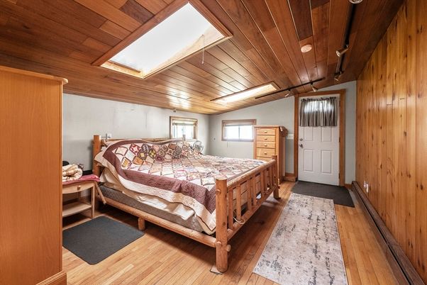 Bedroom, Interior, Wooden Ceilings, Wood Texture Flooring, Wooden Walls