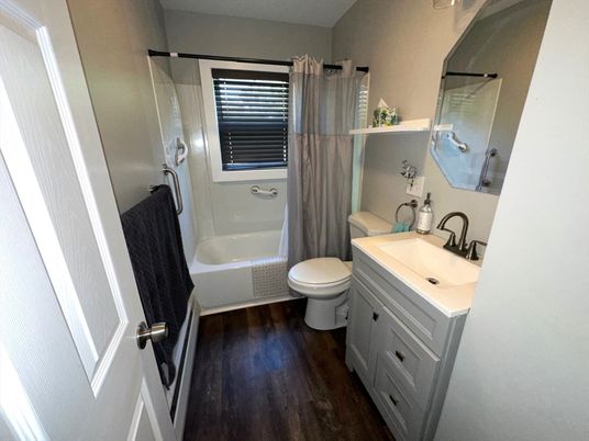 Bathroom, Interior, Wood Texture Flooring