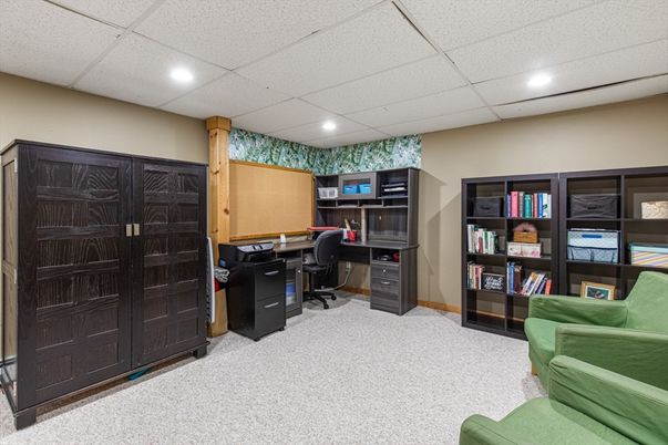 Home Office, Interior, Recessed Lighting