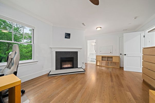 Fireplace, Interior, Wood Texture Flooring