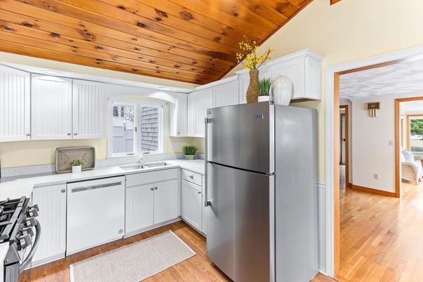 Interior, Kitchen, Wooden Ceilings, Wood Texture Flooring