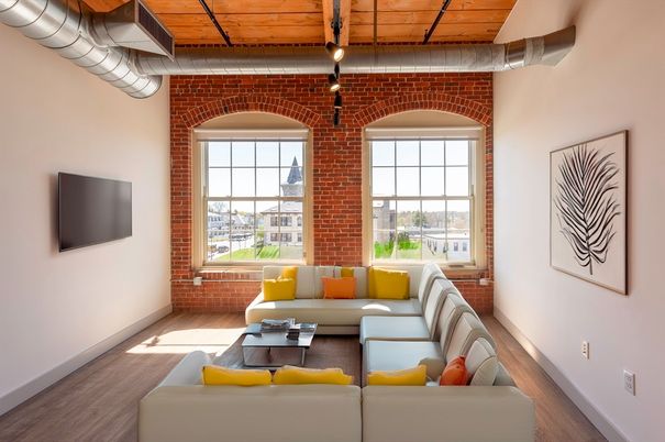 Interior, Living room, Stone Walls, Wooden Ceilings, Wood Texture Flooring