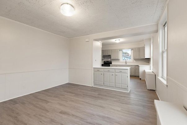Empty room, Interior, Kitchen, Wood Texture Flooring
