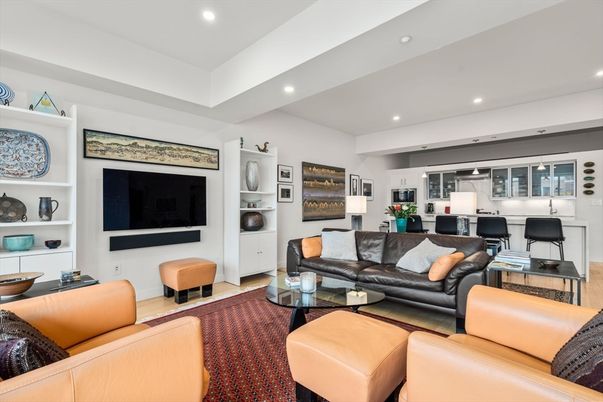 Interior, Living room, Recessed Lighting