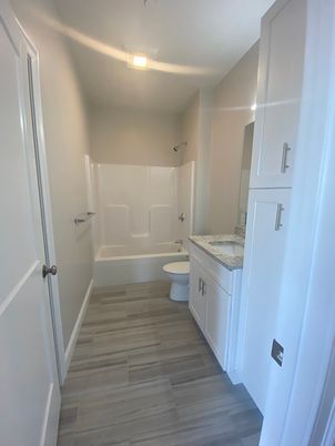 Bathroom, Dual Sink Vanities, Interior, Wood Texture Flooring