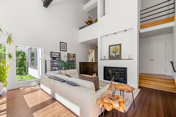 Fireplace, Interior, Living room, Wooden Beams, Wood Texture Flooring