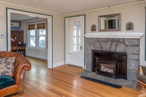 Fireplace, Interior, Wood Texture Flooring
