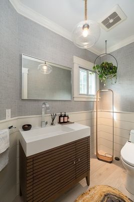 Bathroom, Interior, Wood Texture Flooring