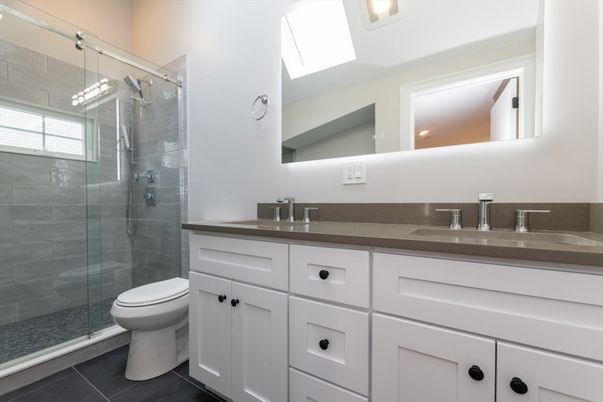 Bathroom, Dual Sink Vanities, Glass Shower, Interior