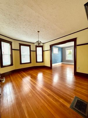 Chandelier, Empty room, Interior, Wood Texture Flooring