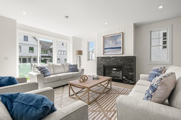 Fireplace, Interior, Living room, Recessed Lighting