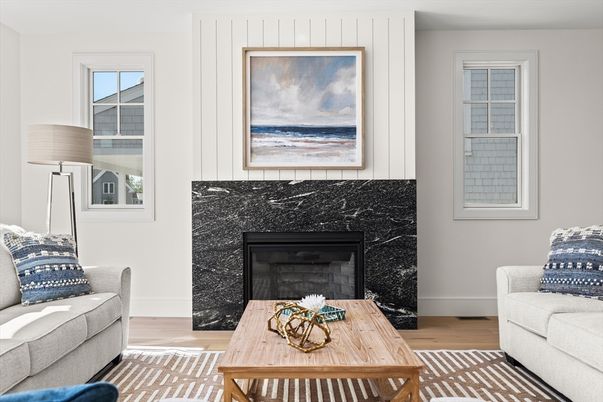 Fireplace, Interior, Wood Texture Flooring