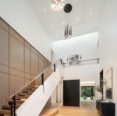 Interior, Pendant Lights, Recessed Lighting, Wood Texture Flooring