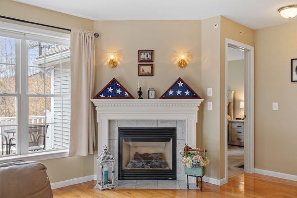 Fireplace, Interior, Wood Texture Flooring