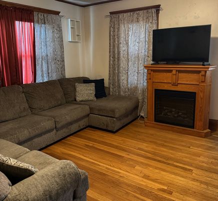 Fireplace, Interior, Living room, Wood Texture Flooring