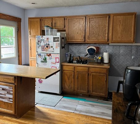 Interior, Kitchen, Wood Texture Flooring