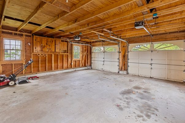 Garage, Interior, Wooden Beams, Wooden Ceilings, Wooden Walls