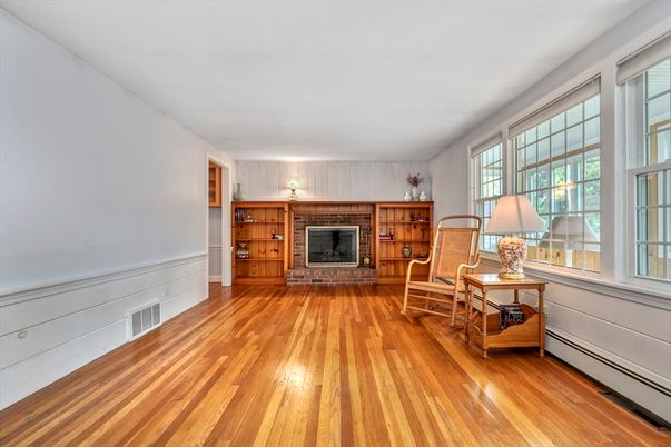 Fireplace, Interior, Wood Texture Flooring