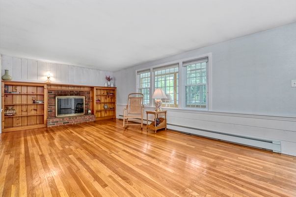 Fireplace, Interior, Wood Texture Flooring