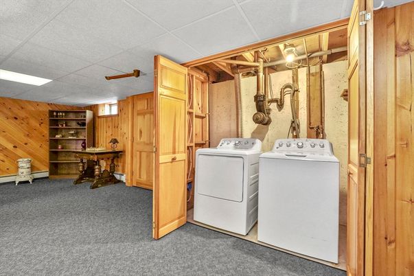 Interior, Washer, Wooden Walls