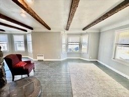 Empty room, Interior, Living room, Wooden Beams