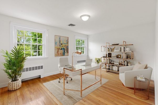 Home Office, Interior, Wood Texture Flooring