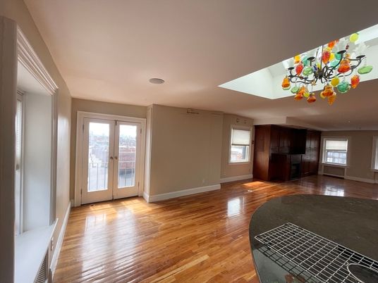 Chandelier, Empty room, Interior, Wood Texture Flooring