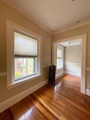 Empty room, Fireplace, Interior, Pendant Lights, Wood Texture Flooring