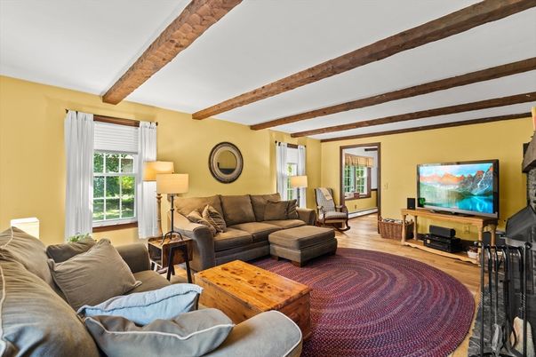 Interior, Living room, Wooden Beams, Wood Texture Flooring