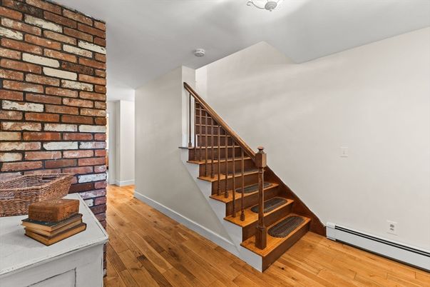 Interior, Stone Walls, Wood Texture Flooring