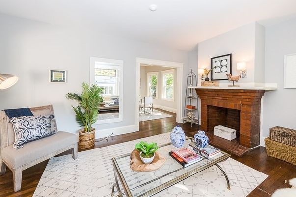 Fireplace, Interior, Wood Texture Flooring