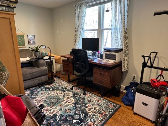 Fitness Equipment, Home Office, Interior, Wood Texture Flooring