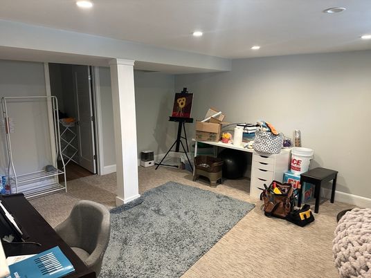 Home Office, Interior, Recessed Lighting