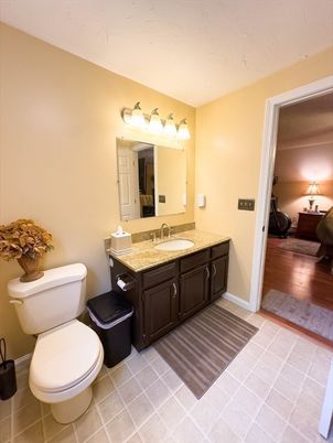Bathroom, Bedroom, Dual Sink Vanities, Interior, Wood Texture Flooring