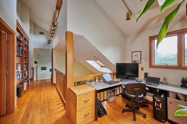 Home Office, Interior, Wood Texture Flooring